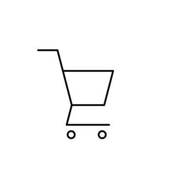 Shopping cart line icon. Clipart image isolated on white background