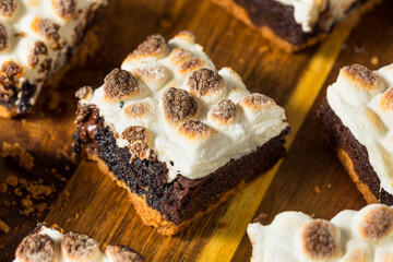 Sugary Homemade Chocolate Smores Brownies