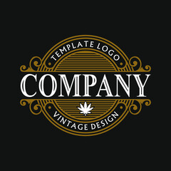 elegant vintage retro badge logo design inspiration