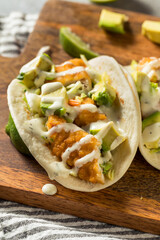 Homemade Fried Chicken Tacos