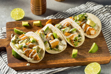 Homemade Fried Chicken Tacos