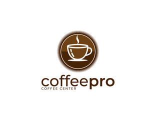 Coffee and mug logo illustration