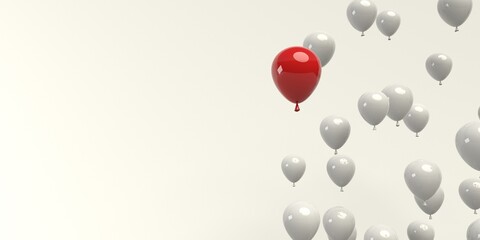 One out unique floating balloon concept - 3D