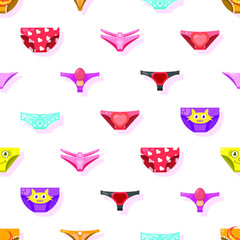 Seamless Pattern Abstract Elements Panty Underpants Wear Vector Design Style Background Illustration Texture For Prints Textiles, Clothing, Gift Wrap, Wallpaper, Pastel