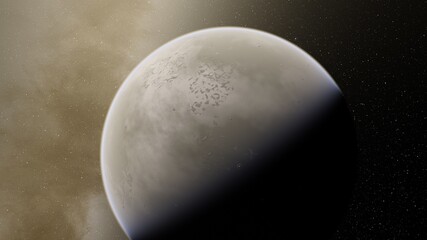 Planets and galaxy, science fiction wallpaper
