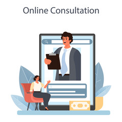 Notary service online service or platform. Lawyer signing and legalizing