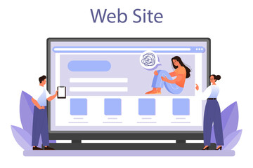 Psychologist online service or platform. Mental health diagnostic