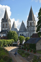 Fototapeta na wymiar Collégiale Saint-Ours de Loches en Touraine, France
