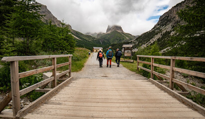 walking in the mountains