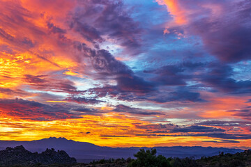 Fototapeta premium Vibrant Desert Sunrise Landscape In North Scottsdale Arizona