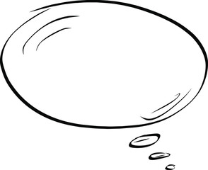 Fototapeta na wymiar Bubble speech with hand drawn style. free hand text ballon for comics