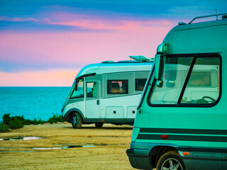 Campers rv on spanish coast