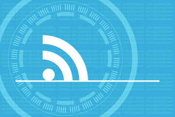 2d illustration WiFi symbol sign
