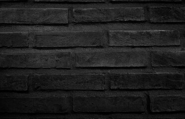 Abstract dark brick wall texture background pattern, Empty brick wall surface texture.