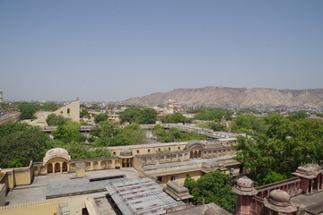 Obraz premium インド 世界遺産ジャイプールの旧市街 ピンクシティ