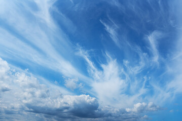 Blue sky background with white clouds