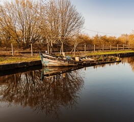 Ship Wreck On The River