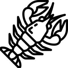 lobster line icon