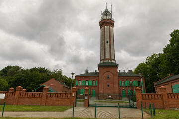 Obraz premium lighthouse in Niechorze in Poland, tourist attraction