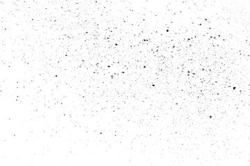 Distressed black texture. Dark grainy texture on white background. Dust overlay textured. Grain noise particles. Rusted white effect. Grunge design elements. Vector illustration, EPS 10.