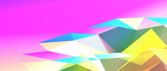 Abstract Low-Poly background. triangulated texture. Design 3d