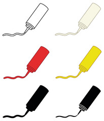 Condiment Bottle being Squeezed Clipart Set - Ketchup, Mustard, Mayonnaise
