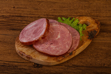 Slices of pork meat ham