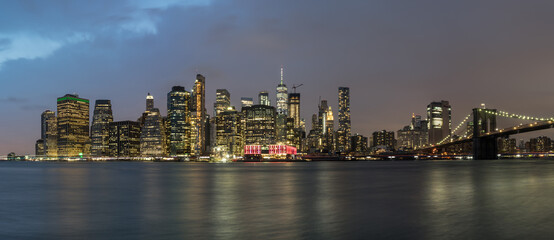 New York skyline on night