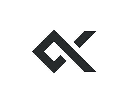 Abstract alpha shape icon logo design template
