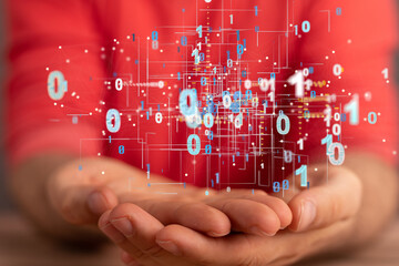 Technology background. Big data concept. Binary