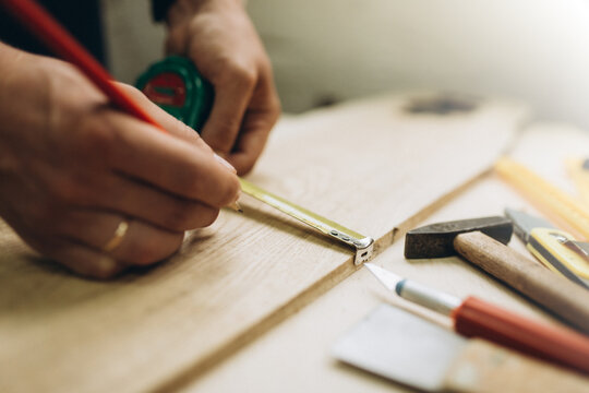 Woodworking carpenter furniture hand cuting.Man factory industry manufacturer, working workshop, maker construction. Skills artisan workshop factory
