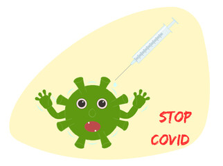 Covid-19 vaccination vector background. Vector illustration.