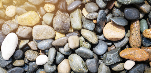 Sea rocks close-up, top view