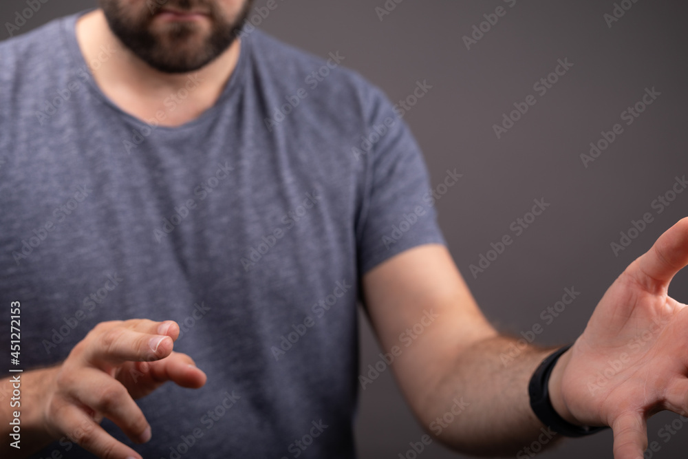 Poster Empty Open Hand in closeup