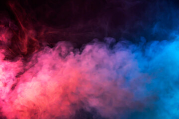 colored blur smoke on a dark halloween background