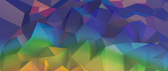 Color Blend Rainbow Trendy Low Poly BG Design
