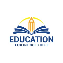 Naklejka premium Education logo icon design, vector illustration.