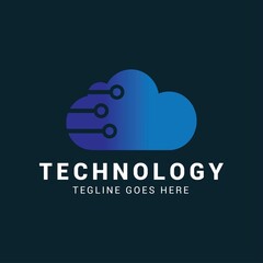 Obraz premium Technology icon logo design vector.