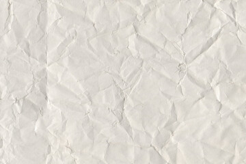 White canvas crumpled vintage texture. Handmade paper background.