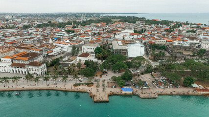 Fototapeta na wymiar Aerial view of Zanzibar Island in Tanzania.