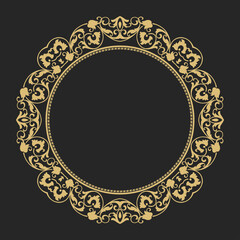 Circular baroque ornament.