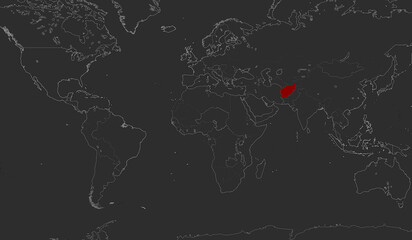 Afghanistan location on the map