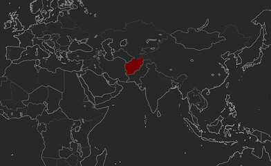 Afghanistan location on the map