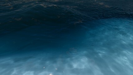 Dark blue background sea waves 3d render