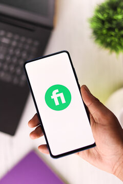 Assam, India - August 6, 2021 : Fiverr Logo On Phone Screen Stock Image.