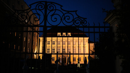Pałac Królewski we Wrocławiu nocą