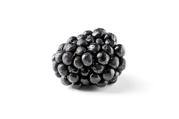 fresh tasty blackberry isolated on white background