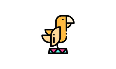 flying  bird icon symbol illustration shape element vector design