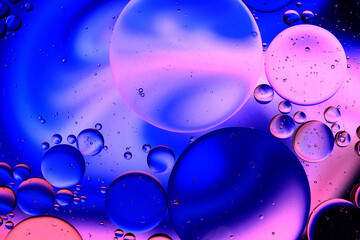 Abstract macro colorful background of oil and water © Elizabeth
