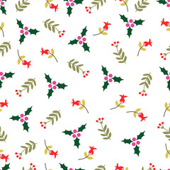 Padrão floral natalino